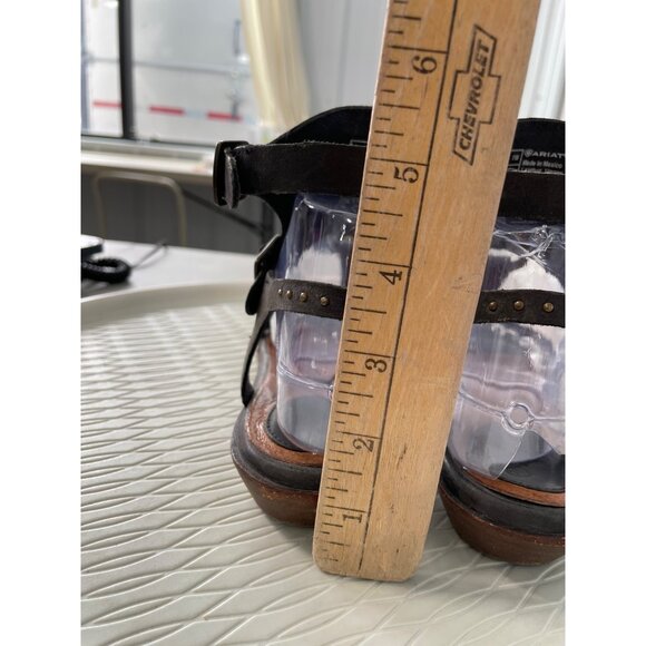 Ariat Womens Black Leather Sandals With Studded Straps & Adjustable Buckles US 7 - Picture 4 of 10